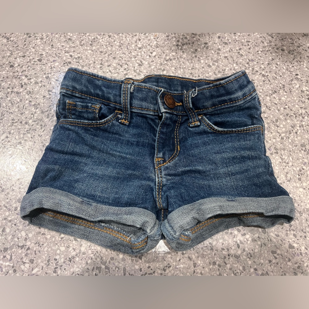Old Navy Blue Denim Shorts Jeans Waistband Detail